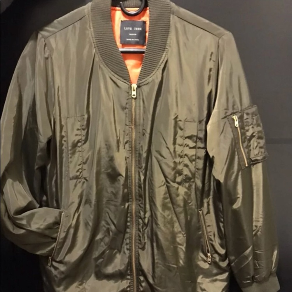 Green Bomber Jacket Medium